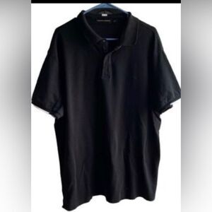 Ralph Lauren men’s black label 1/4 zip white trim polo shirt XXL